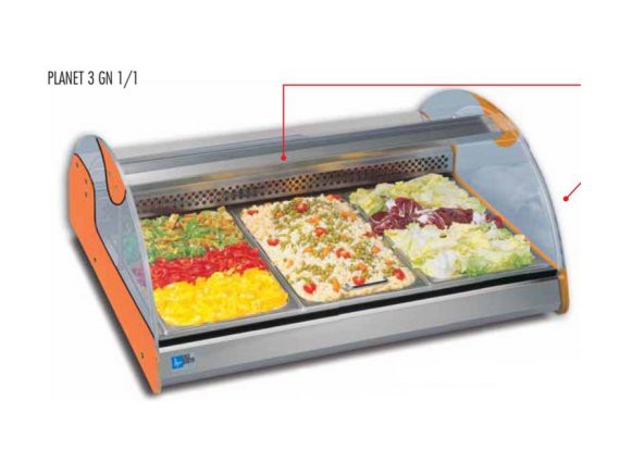 Vetrina refrigerata Planet 4 GN 1/1.